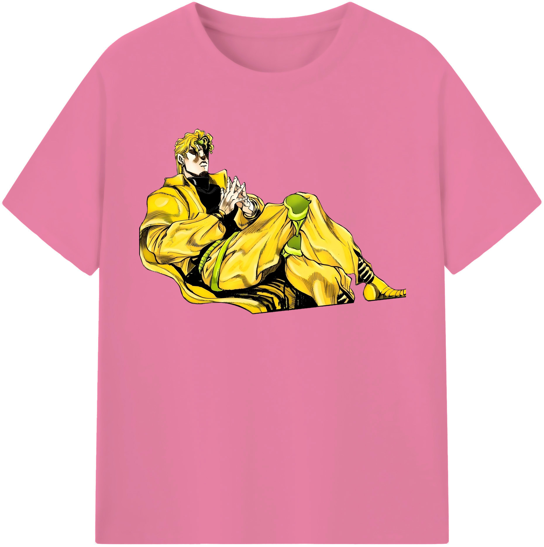 （画像用） ジョジョの奇妙な冒険 ディオ?ブランドー JoJo's Bizarre Adventure Dio Brando 綿100％半袖Tシャツ（フロントプリント）